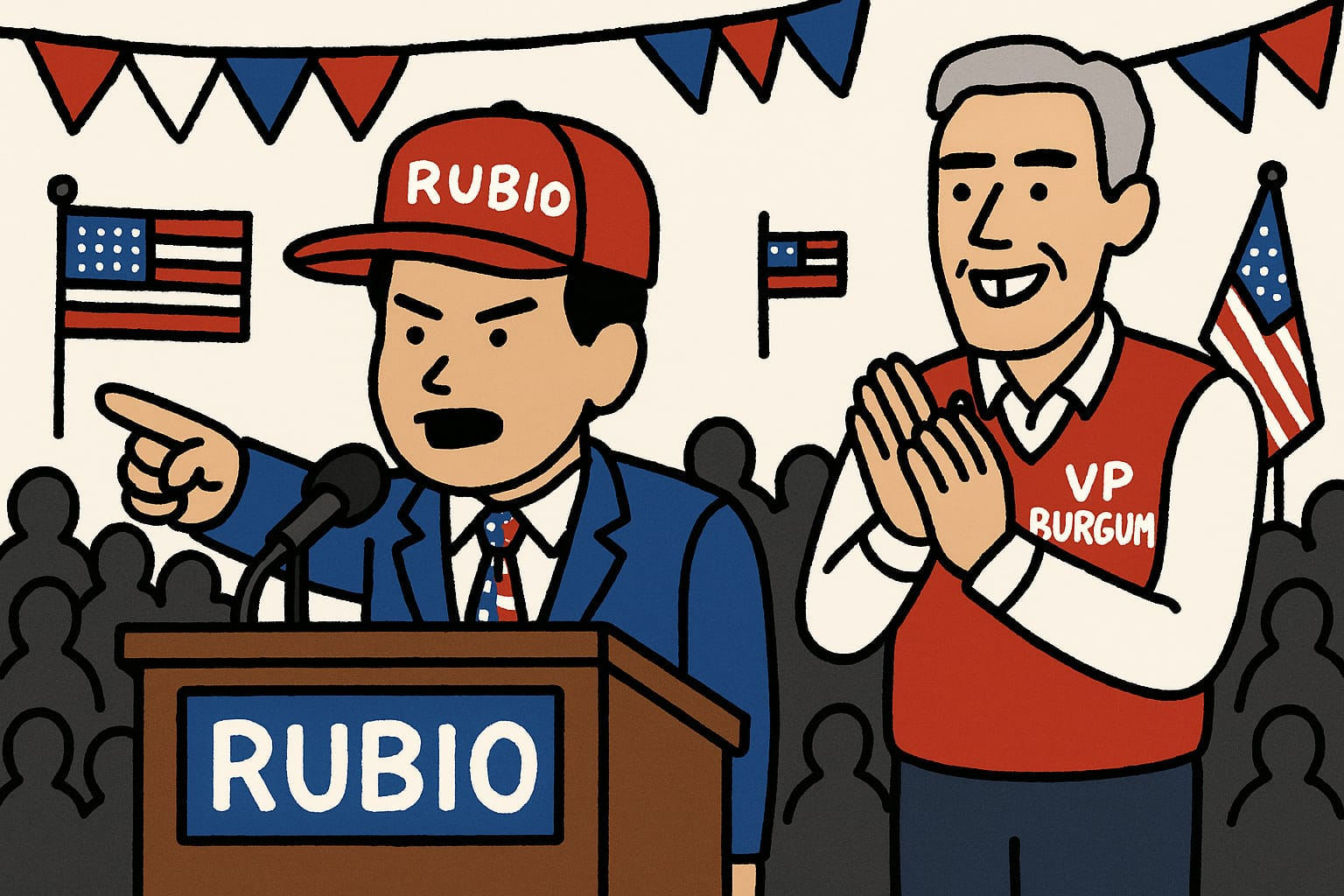 Rubio Burgum Cartoon